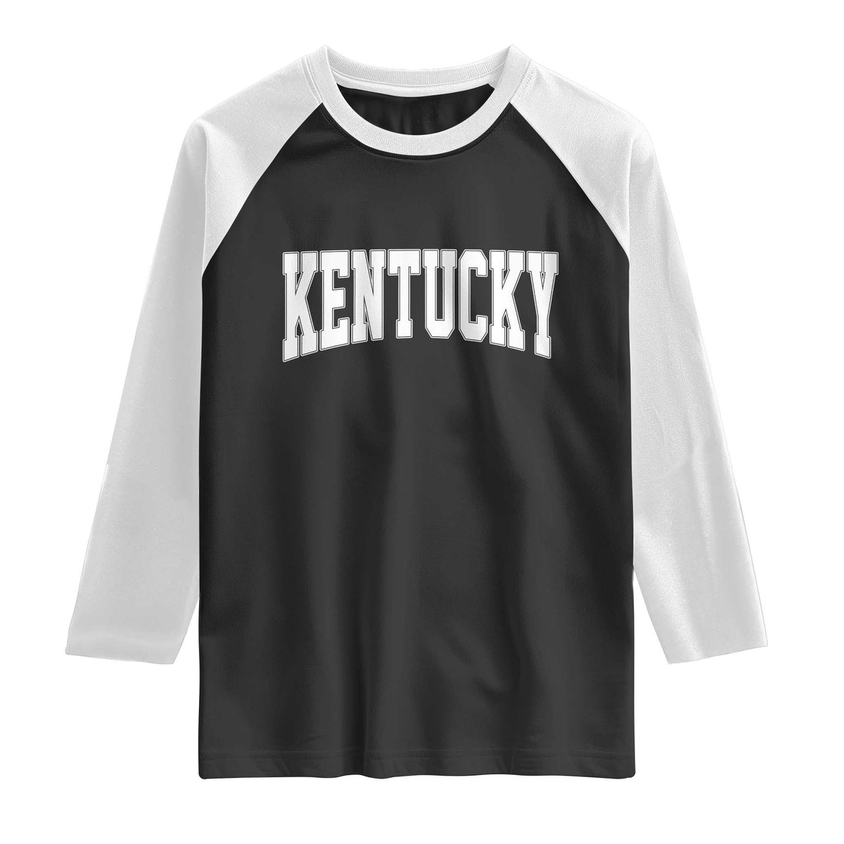 Kentucky Raglan Shirt Retro Varsity Kentucky Lover KY State TS10 Black White Print Your Wear