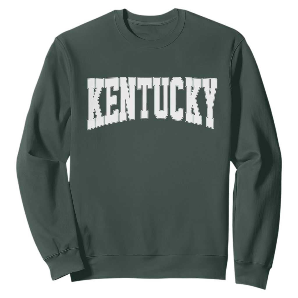 Kentucky Sweatshirt Retro Varsity Kentucky Lover KY State TS10 Dark Forest Green Print Your Wear
