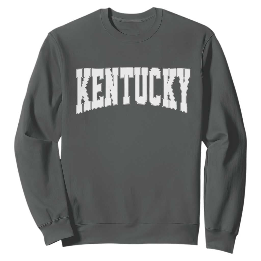 Kentucky Sweatshirt Retro Varsity Kentucky Lover KY State TS10 Dark Heather Print Your Wear