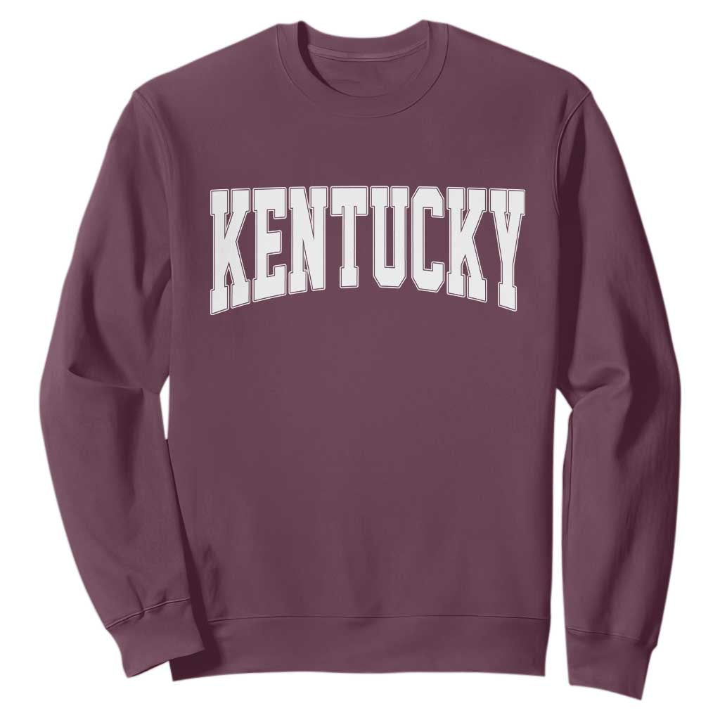 Kentucky Sweatshirt Retro Varsity Kentucky Lover KY State TS10 Maroon Print Your Wear