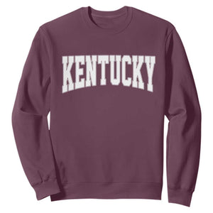Kentucky Sweatshirt Retro Varsity Kentucky Lover KY State TS10 Maroon Print Your Wear