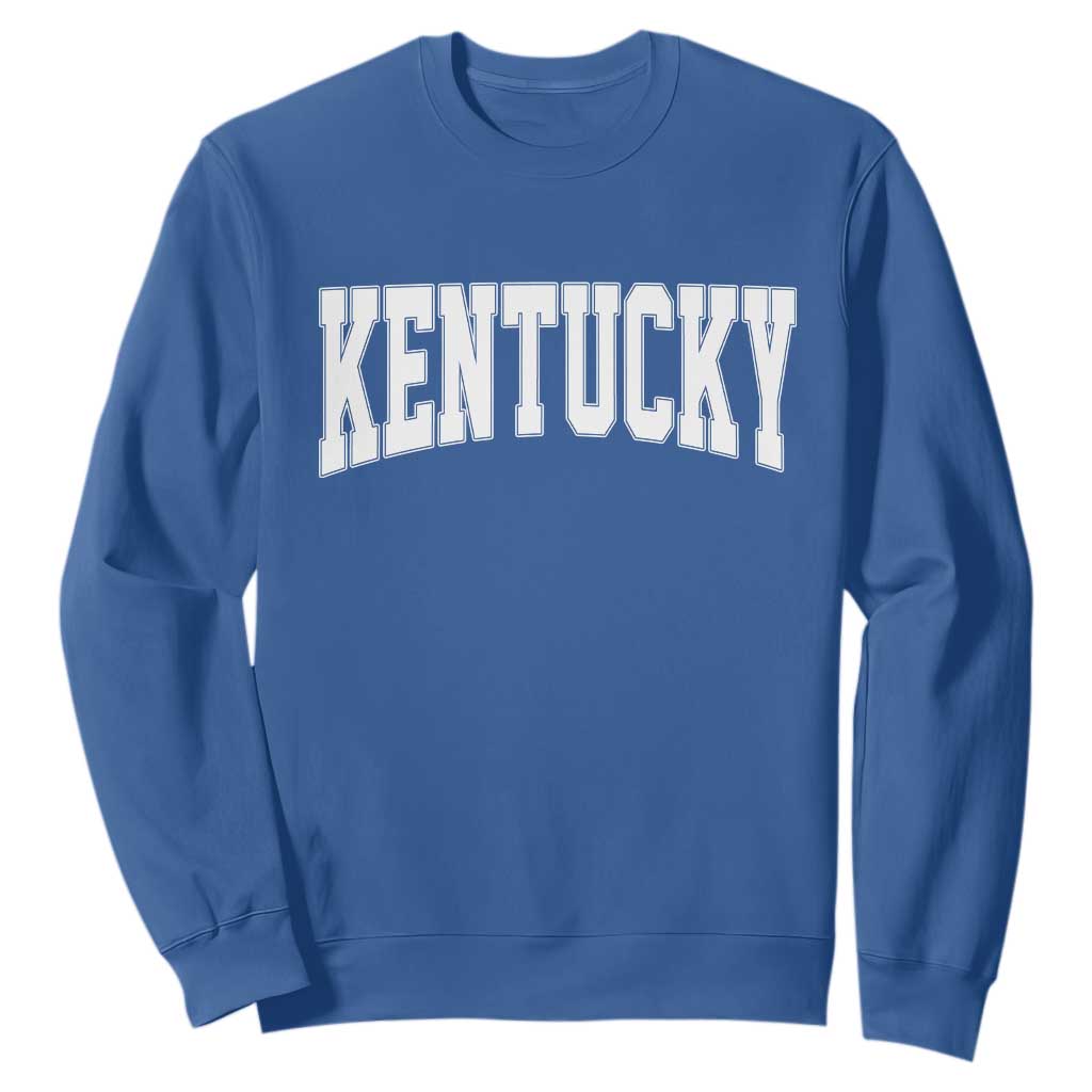 Kentucky Sweatshirt Retro Varsity Kentucky Lover KY State TS10 Royal Blue Print Your Wear