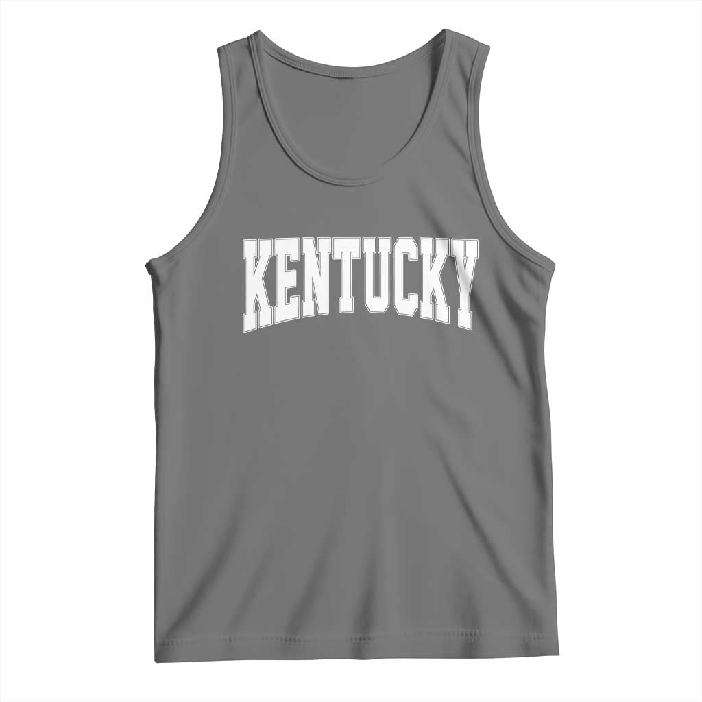 Kentucky Tank Top Retro Varsity Kentucky Lover KY State TS10 Black Heather Print Your Wear