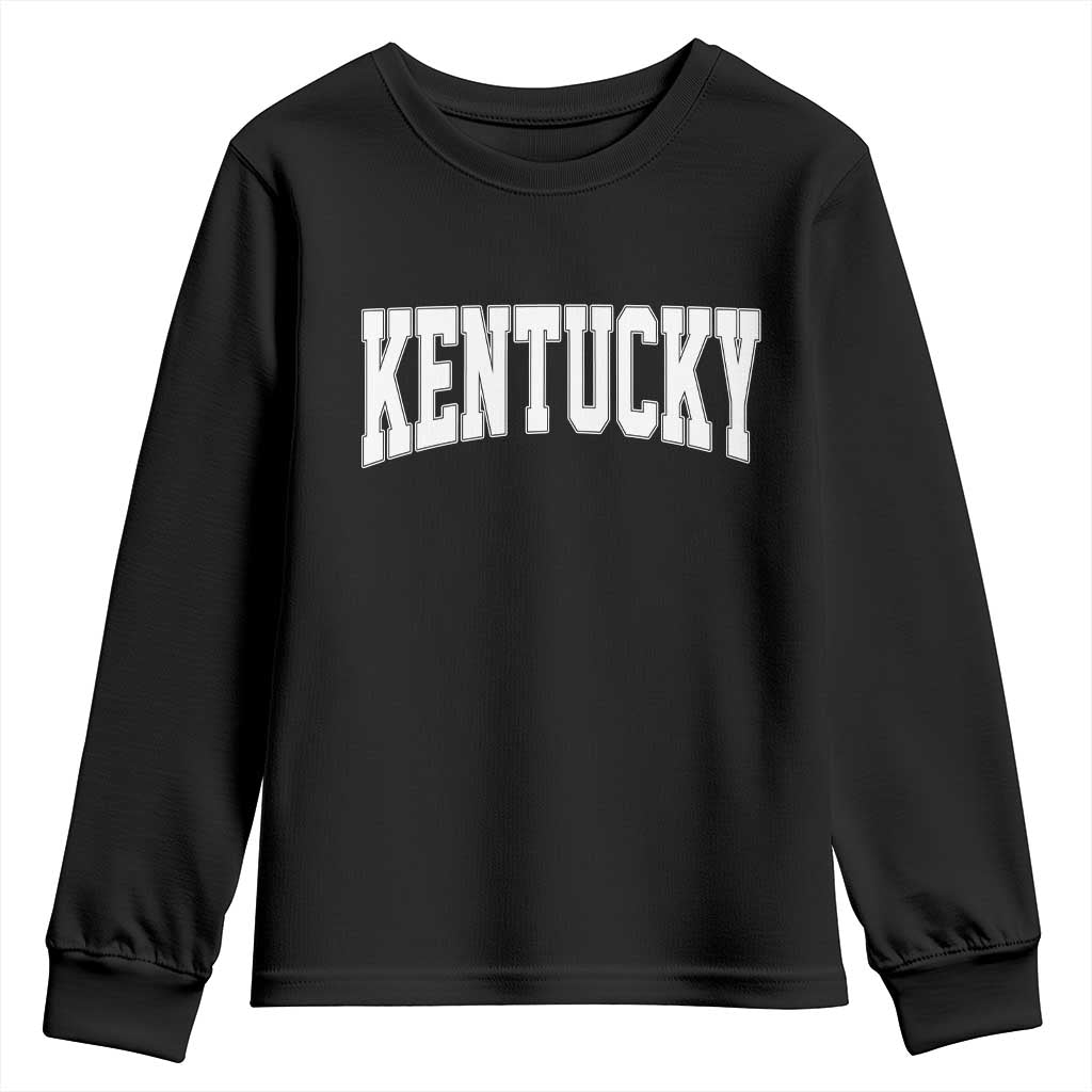 Kentucky Youth Sweatshirt Retro Varsity Kentucky Lover KY State TS10 Black Print Your Wear