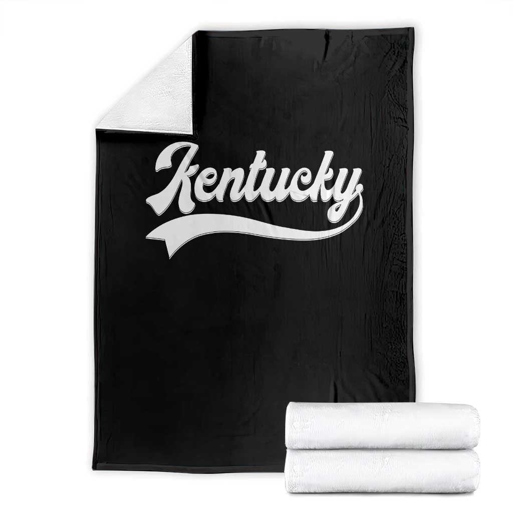 Vintage Kentucky Throw Blanket Varsity Script Retro Sports Jersey Style TS10 Black Print Your Wear
