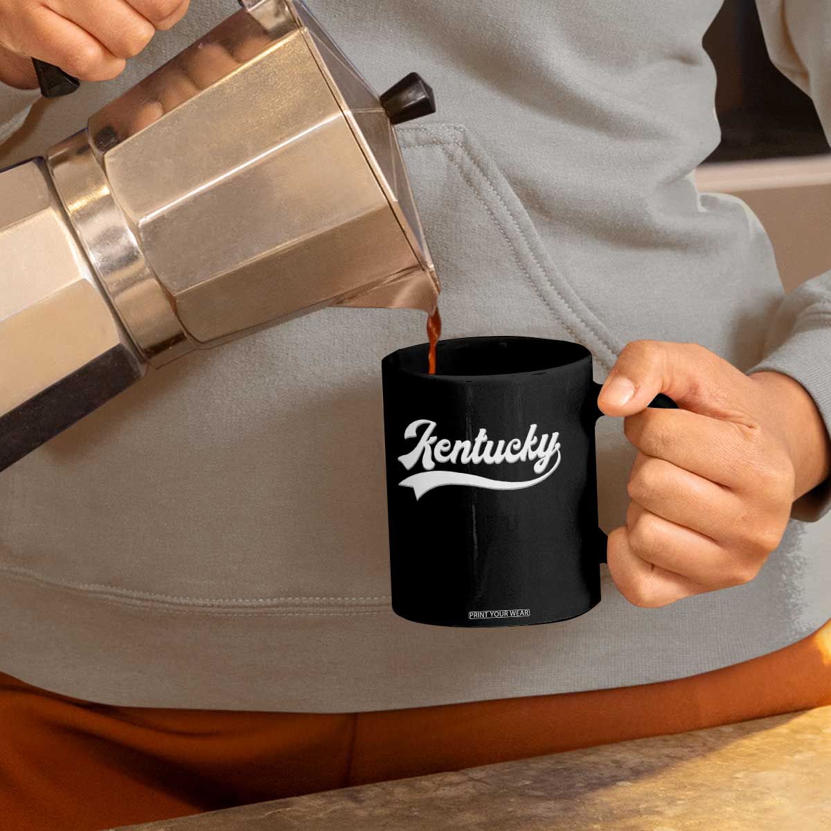 Vintage Kentucky Coffee Mug Varsity Script Retro Sports Jersey Style TS10 Print Your Wear