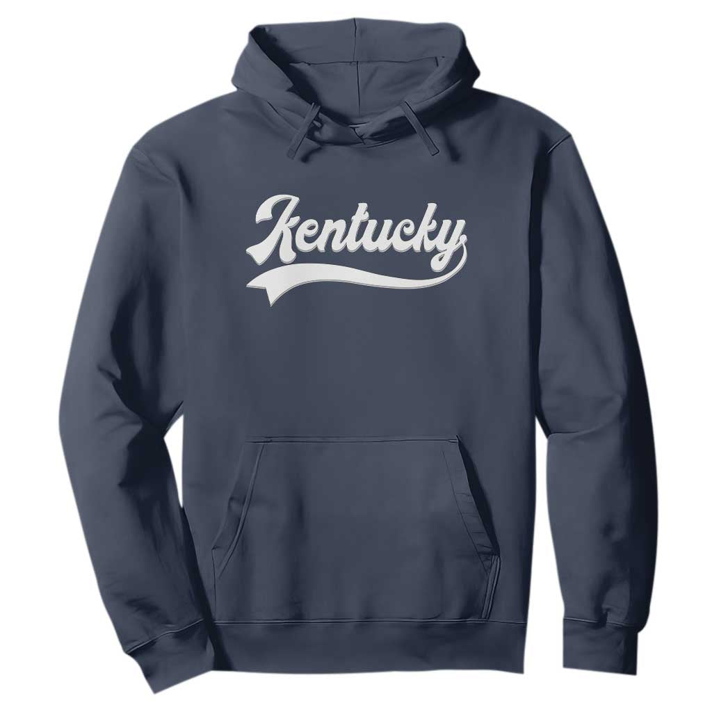 Vintage Kentucky Hoodie Varsity Script Retro Sports Jersey Style TS10 Navy Print Your Wear