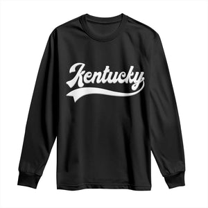 Vintage Kentucky Long Sleeve Shirt Varsity Script Retro Sports Jersey Style TS10 Black Print Your Wear