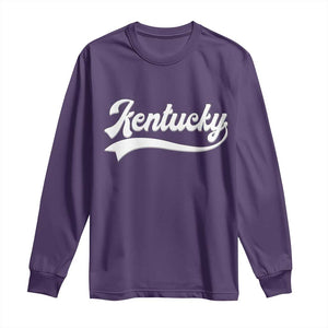 Vintage Kentucky Long Sleeve Shirt Varsity Script Retro Sports Jersey Style TS10 Purple Print Your Wear