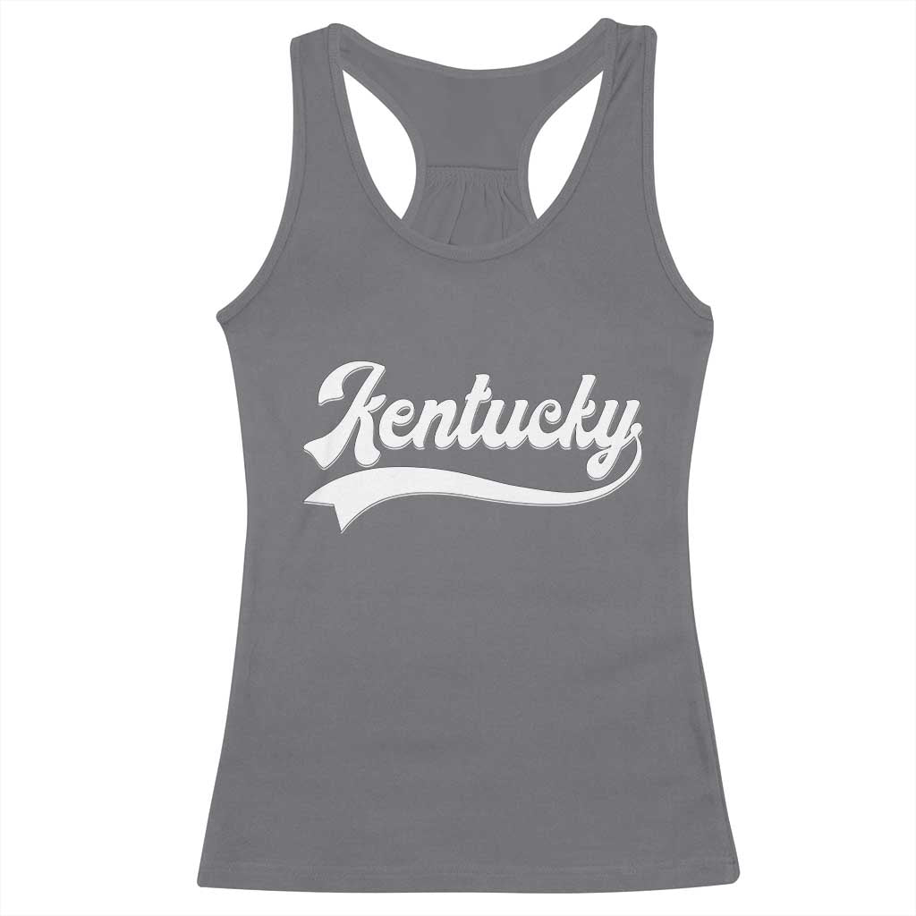 Vintage Kentucky Racerback Tank Top Varsity Script Retro Sports Jersey Style TS10 Charcoal Print Your Wear