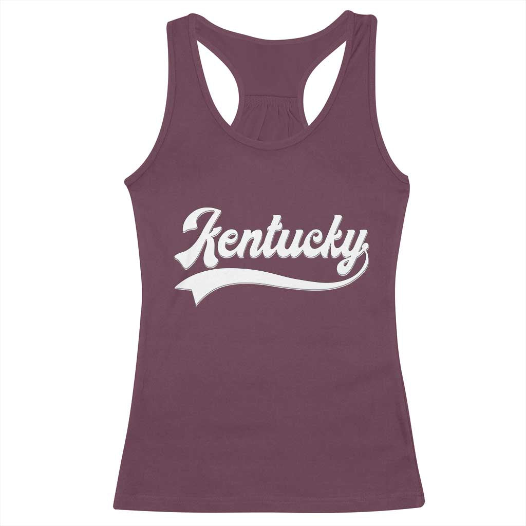 Vintage Kentucky Racerback Tank Top Varsity Script Retro Sports Jersey Style TS10 Maroon Print Your Wear