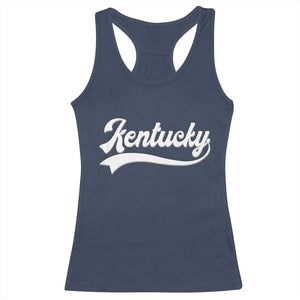 Vintage Kentucky Racerback Tank Top Varsity Script Retro Sports Jersey Style TS10 Navy Print Your Wear