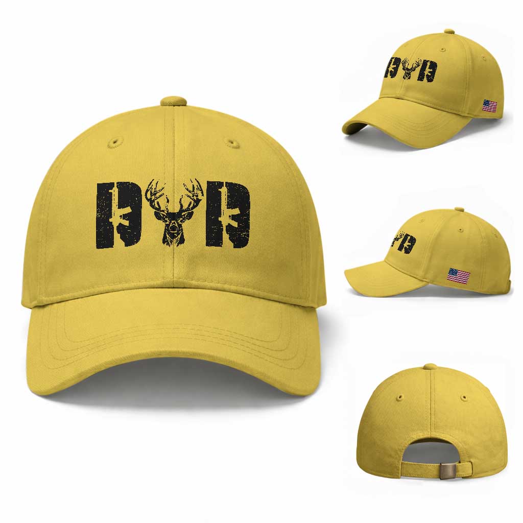 Hunting Dad Baseball Cap Fathers Day Gun Lovers Hunter Dad TS10 Baseball Cap Universal Fit Yellow Print Your Wear