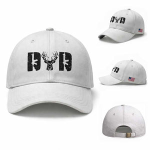 Hunting Dad Baseball Cap Fathers Day Gun Lovers Hunter Dad TS10 Baseball Cap Universal Fit White Print Your Wear