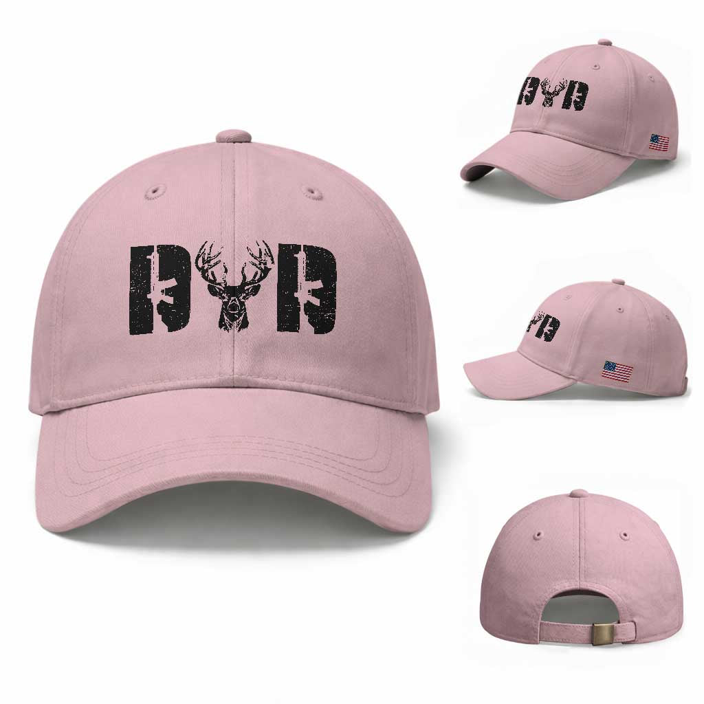 Hunting Dad Baseball Cap Fathers Day Gun Lovers Hunter Dad TS10 Baseball Cap Universal Fit Light Pink Print Your Wear