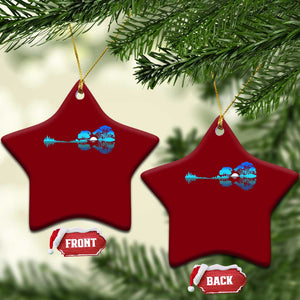 Guitar Lake Ceramic Ornament Retro Tree Shadow Acoustic Guitarist Musician TS10 Print Your Wear