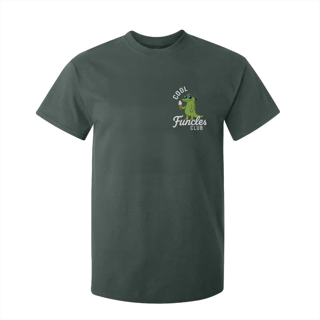Funny Uncle T Shirt For Kid Cool Funcles Club Funcle Alligator TS10 Dark Forest Green Print Your Wear