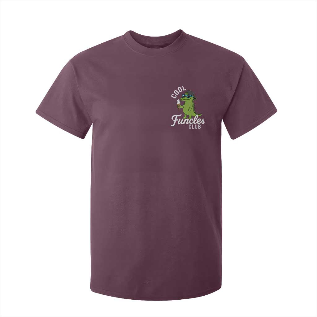 Funny Uncle T Shirt For Kid Cool Funcles Club Funcle Alligator TS10 Maroon Print Your Wear