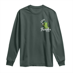 Funny Uncle Long Sleeve Shirt Cool Funcles Club Funcle Alligator TS10 Dark Forest Green Print Your Wear