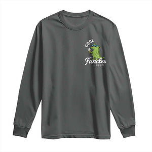 Funny Uncle Long Sleeve Shirt Cool Funcles Club Funcle Alligator TS10 Dark Heather Print Your Wear