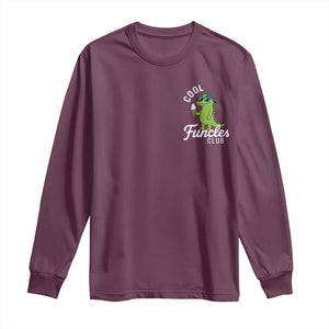 Funny Uncle Long Sleeve Shirt Cool Funcles Club Funcle Alligator TS10 Maroon Print Your Wear