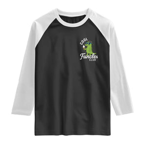 Funny Uncle Raglan Shirt Cool Funcles Club Funcle Alligator TS10 Black White Print Your Wear