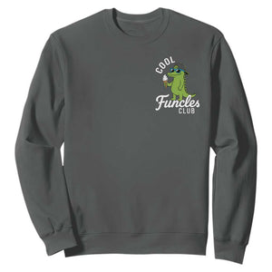 Funny Uncle Sweatshirt Cool Funcles Club Funcle Alligator TS10 Dark Heather Print Your Wear
