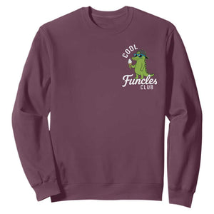 Funny Uncle Sweatshirt Cool Funcles Club Funcle Alligator TS10 Maroon Print Your Wear
