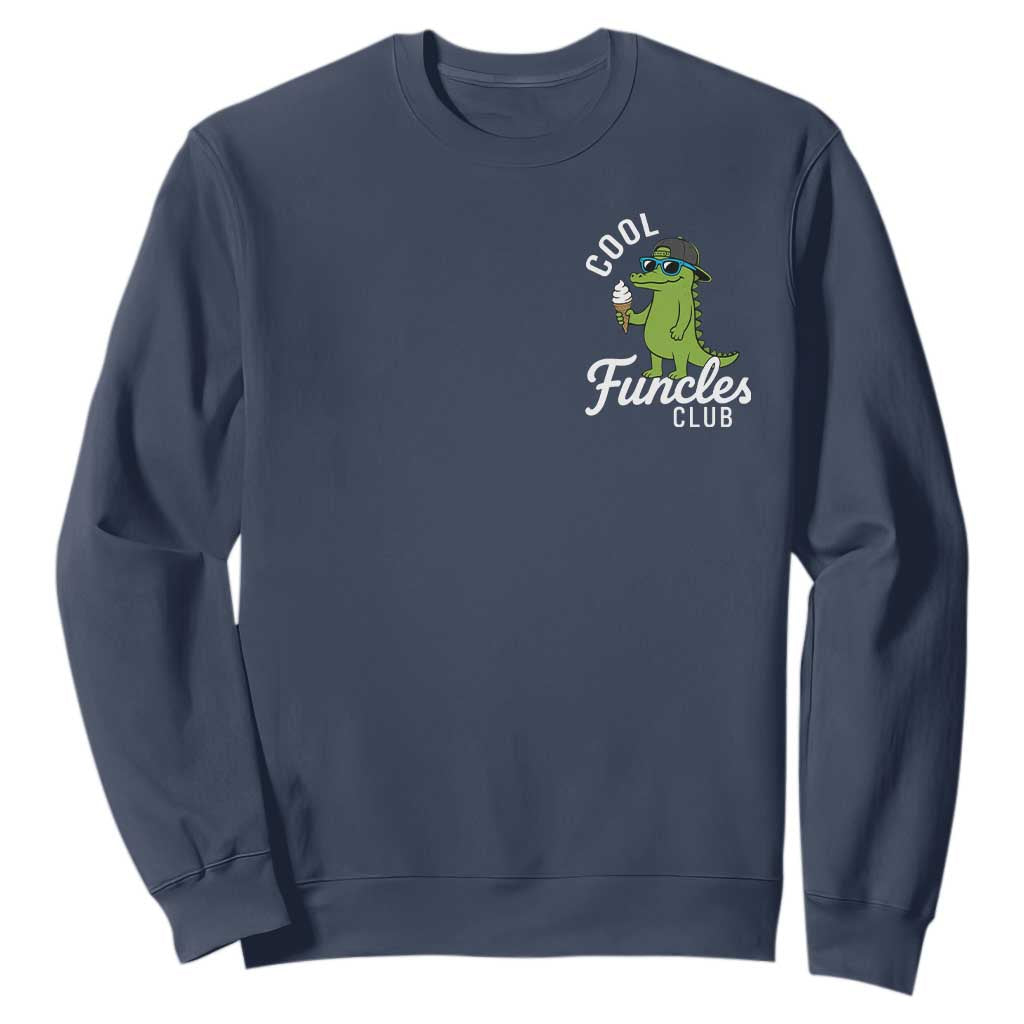 Funny Uncle Sweatshirt Cool Funcles Club Funcle Alligator TS10 Navy Print Your Wear