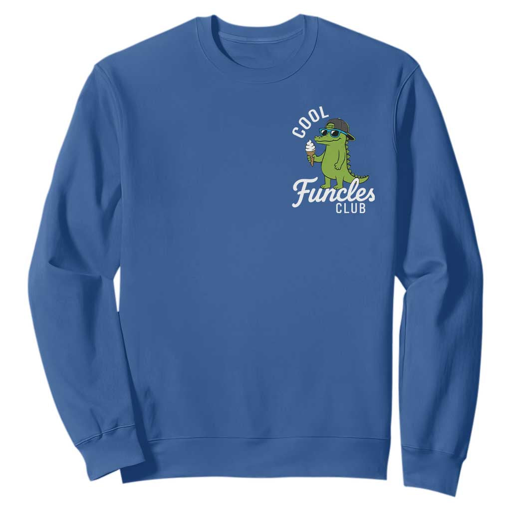 Funny Uncle Sweatshirt Cool Funcles Club Funcle Alligator TS10 Royal Blue Print Your Wear