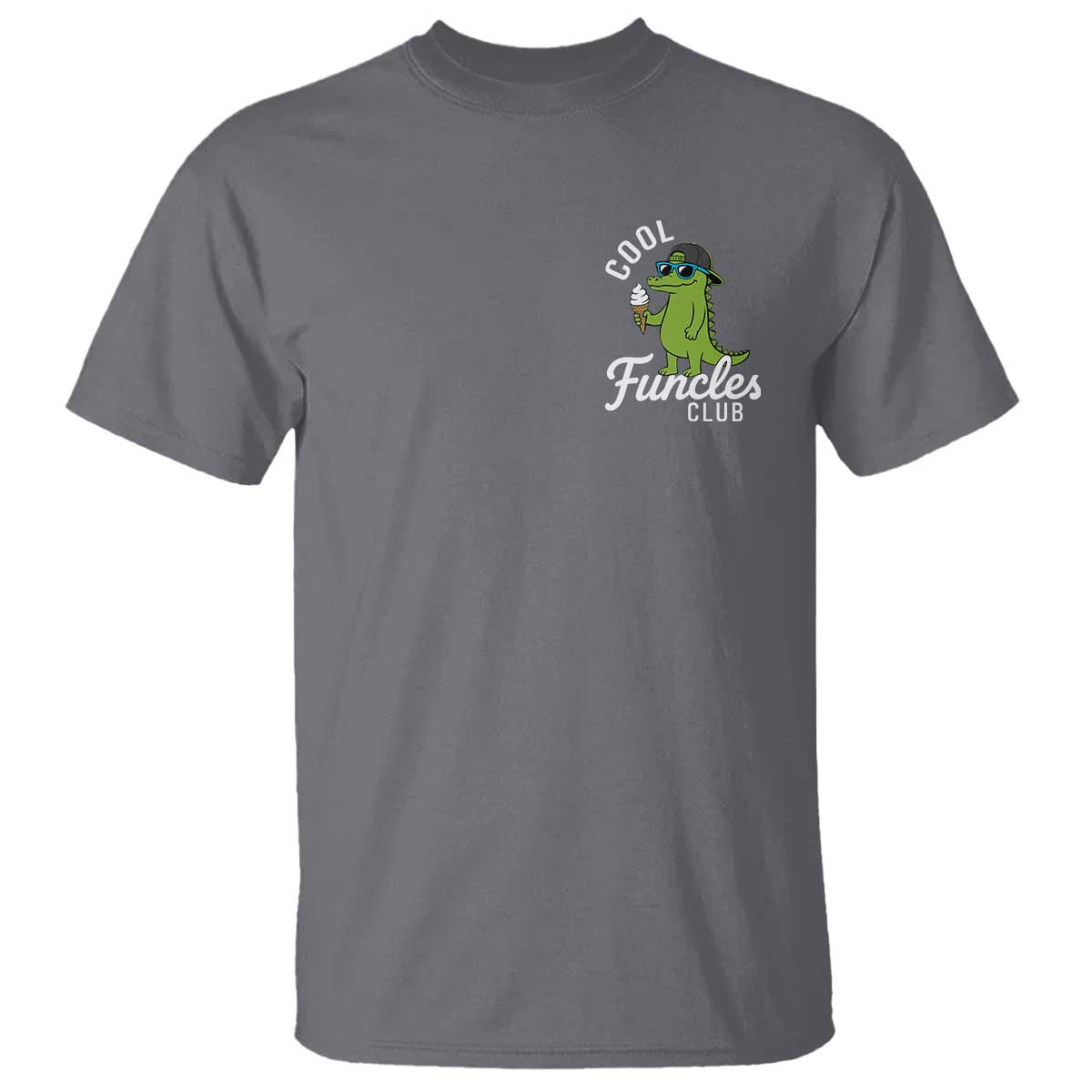 Funny Uncle T Shirt Cool Funcles Club Funcle Alligator TS10 Charcoal Print Your Wear
