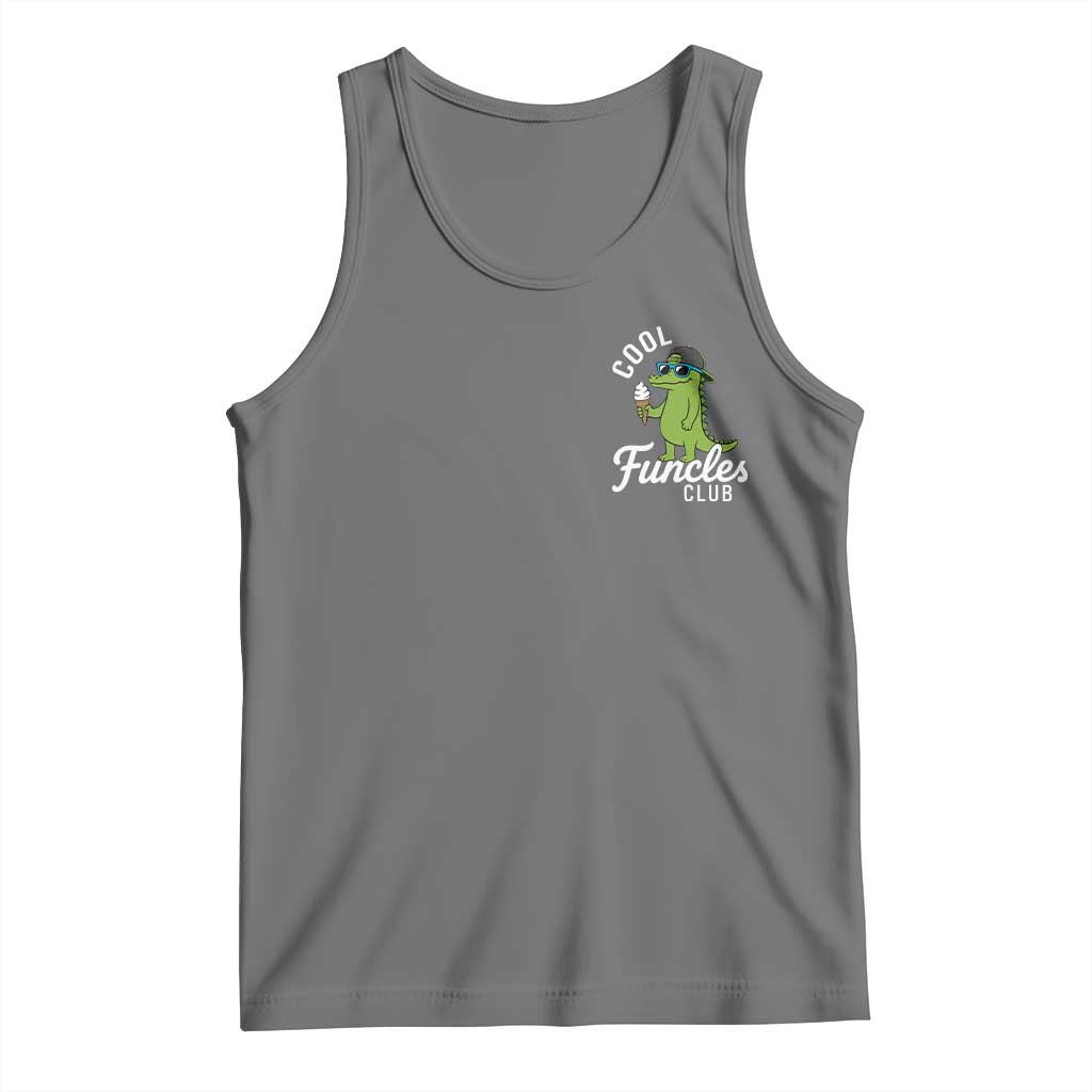 Funny Uncle Tank Top Cool Funcles Club Funcle Alligator TS10 Black Heather Print Your Wear