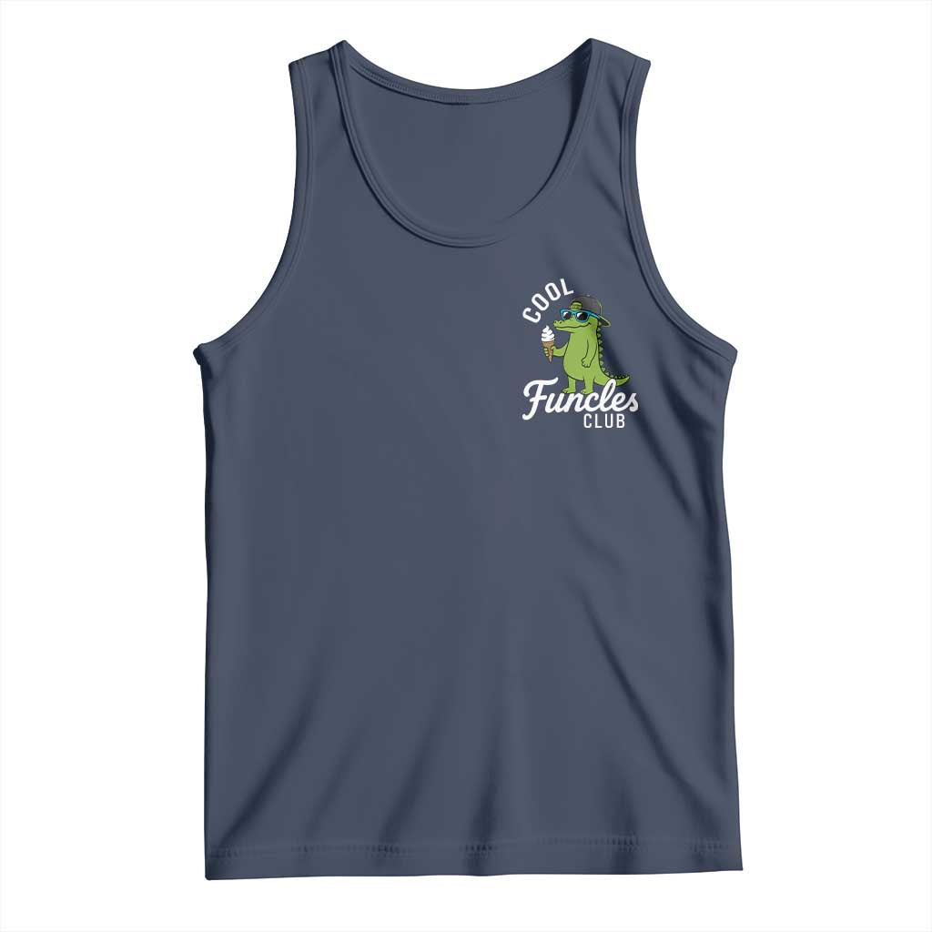 Funny Uncle Tank Top Cool Funcles Club Funcle Alligator TS10 Navy Print Your Wear