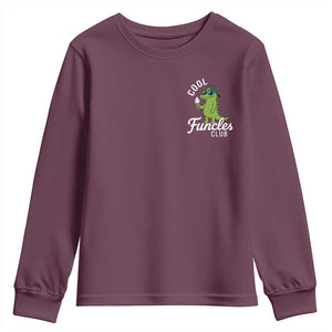 Funny Uncle Youth Sweatshirt Cool Funcles Club Funcle Alligator TS10 Maroon Print Your Wear