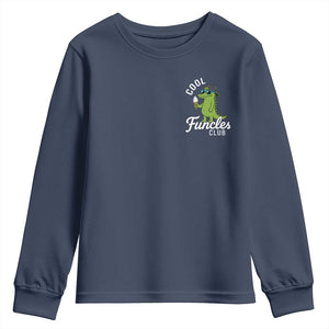 Funny Uncle Youth Sweatshirt Cool Funcles Club Funcle Alligator TS10 Navy Print Your Wear