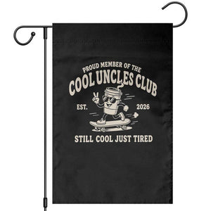 Cool Uncles Club Garden Flag Retro Skater Uncle Still Cool Just Tired TS10 Black Print Your Wear