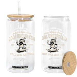 Cool Uncles Club Glass Can Retro Skater Uncle Still Cool Just Tired TS10 Print Your Wear