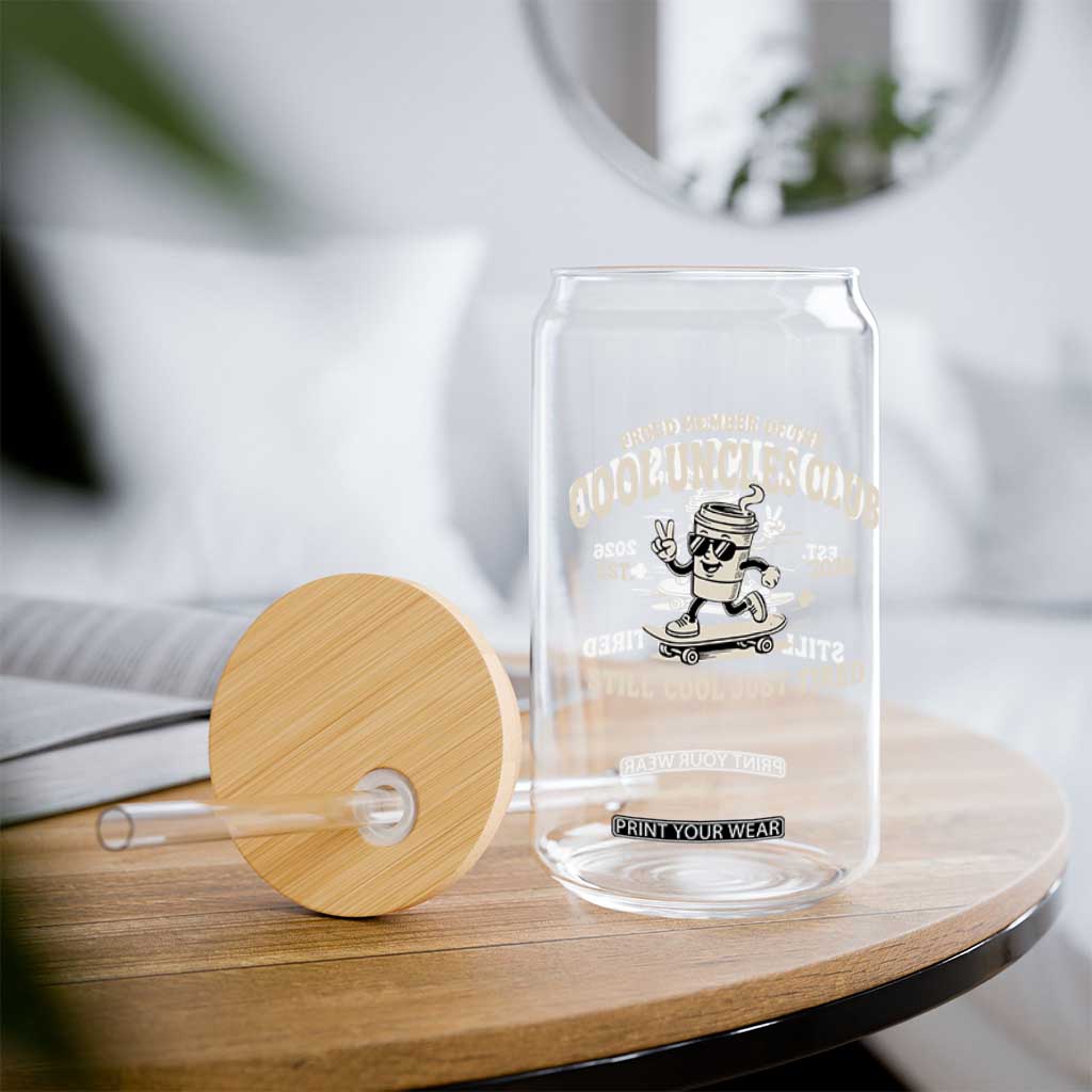 Cool Uncles Club Glass Can Retro Skater Uncle Still Cool Just Tired TS10 Print Your Wear