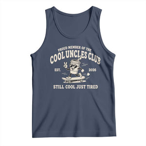 Cool Uncles Club Tank Top Retro Skater Uncle Still Cool Just Tired TS10 Navy Print Your Wear
