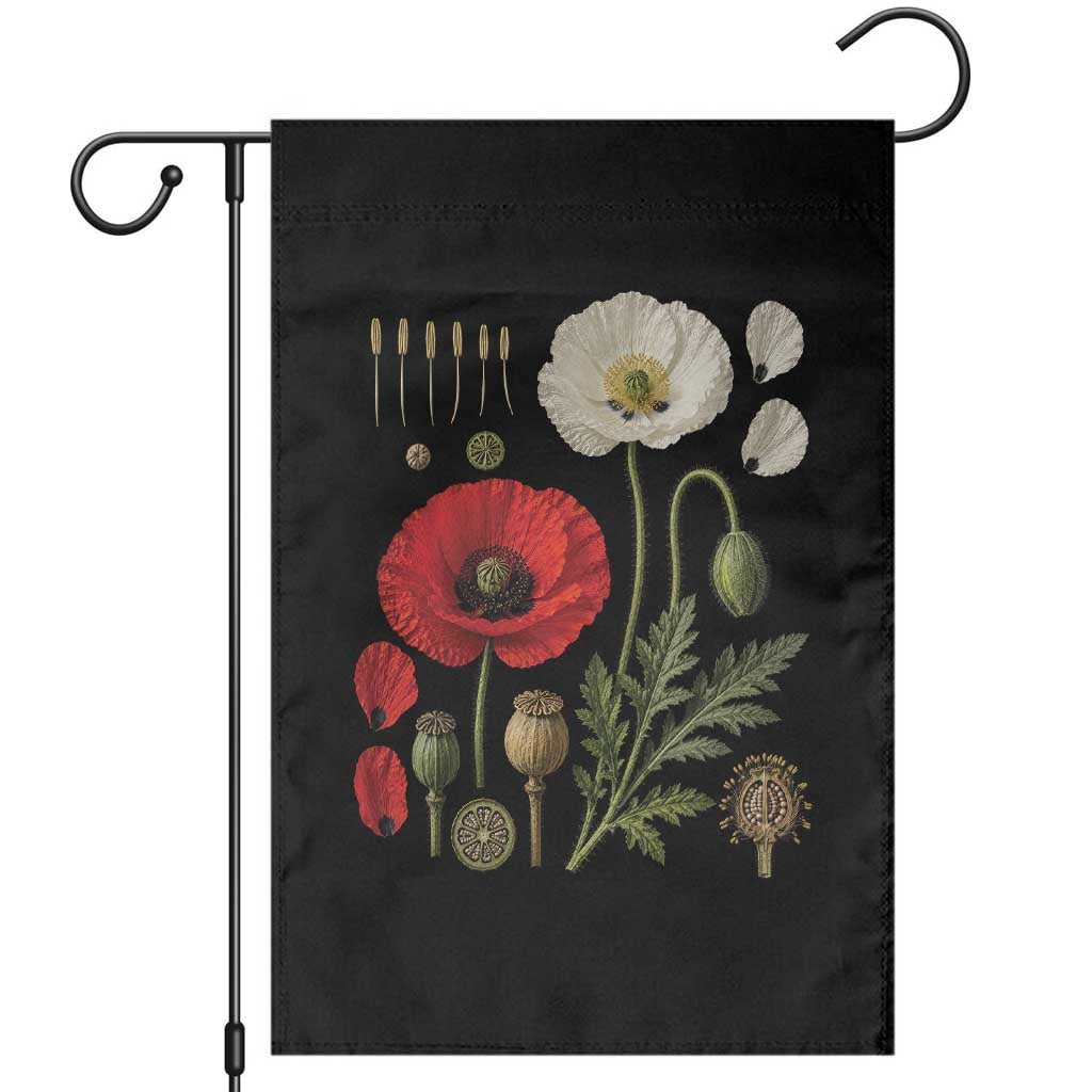 Summer Red Poppy Flower Botanical Poppies Vintage Print Memorial Day Floral Graphic Garden Flag TS10 Black Print Your Wear