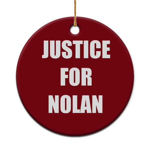 Justice for Nolan Ceramic Ornament Support and Rememberence Memorial TS10 1pc Red Print Your Wear