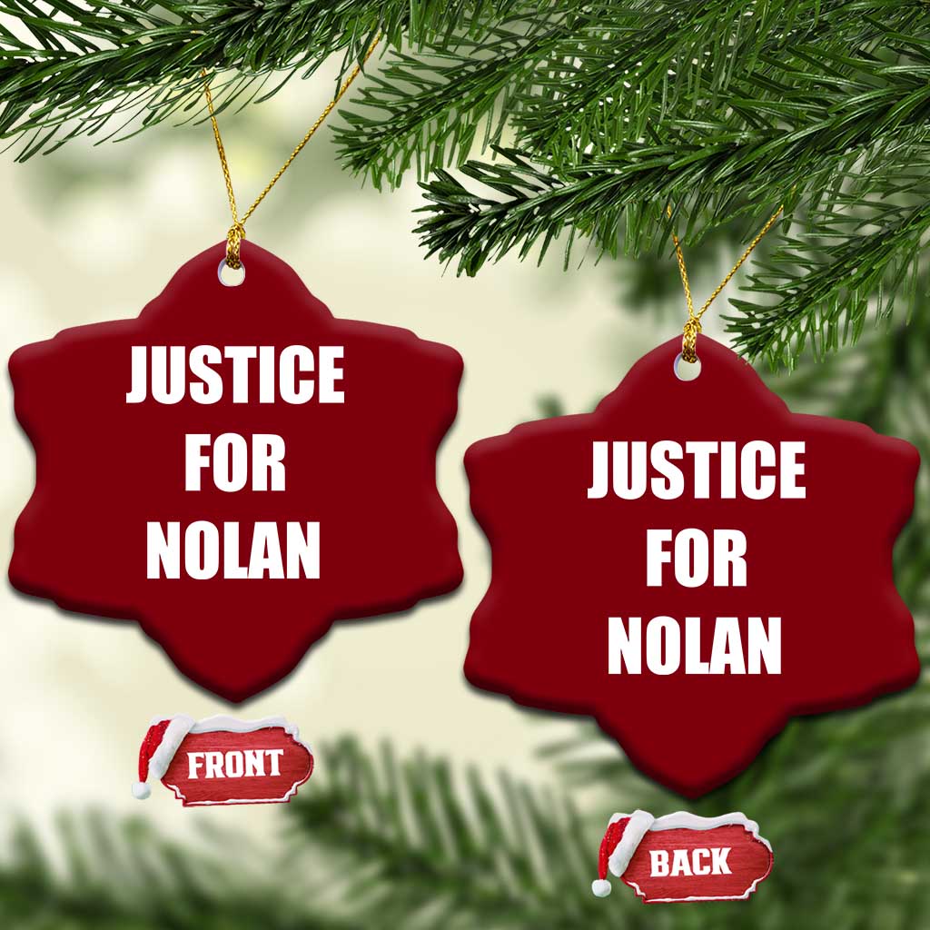 Justice for Nolan Ceramic Ornament Support and Rememberence Memorial TS10 Print Your Wear