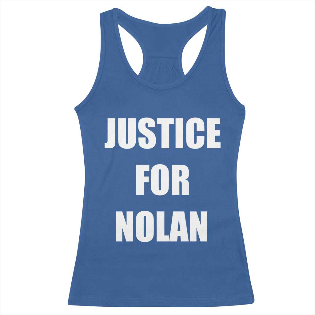 Justice for Nolan Racerback Tank Top Support and Rememberence Memorial TS10 Royal Blue Print Your Wear