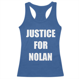 Justice for Nolan Racerback Tank Top Support and Rememberence Memorial TS10 Royal Blue Print Your Wear