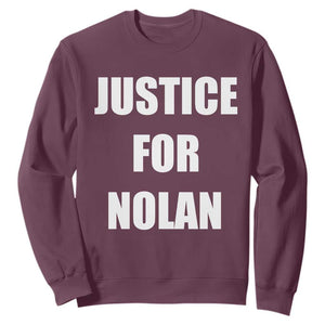 Justice for Nolan Sweatshirt Support and Rememberence Memorial TS10 Maroon Print Your Wear
