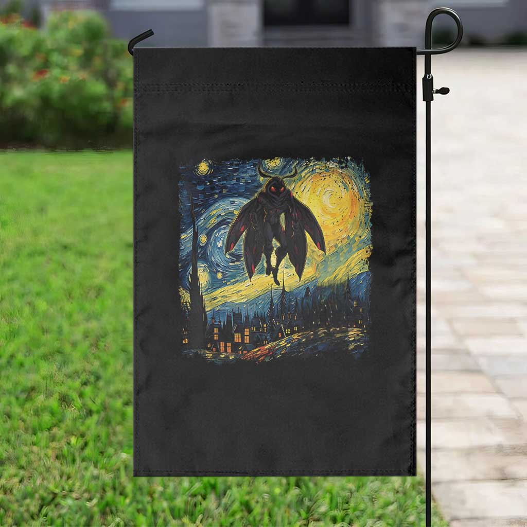 Mothman Garden Flag Starry Night Van Gogh Cryptid Lover TS10 Print Your Wear