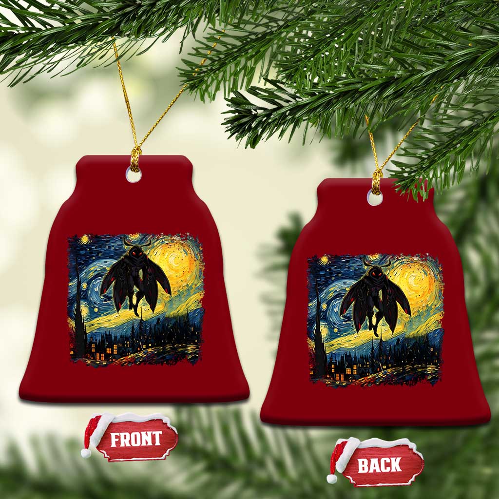 Mothman Ceramic Ornament Starry Night Van Gogh Cryptid Lover TS10 Print Your Wear