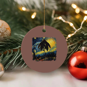 Mothman Ceramic Ornament Starry Night Van Gogh Cryptid Lover TS10 1pc Mocha Print Your Wear