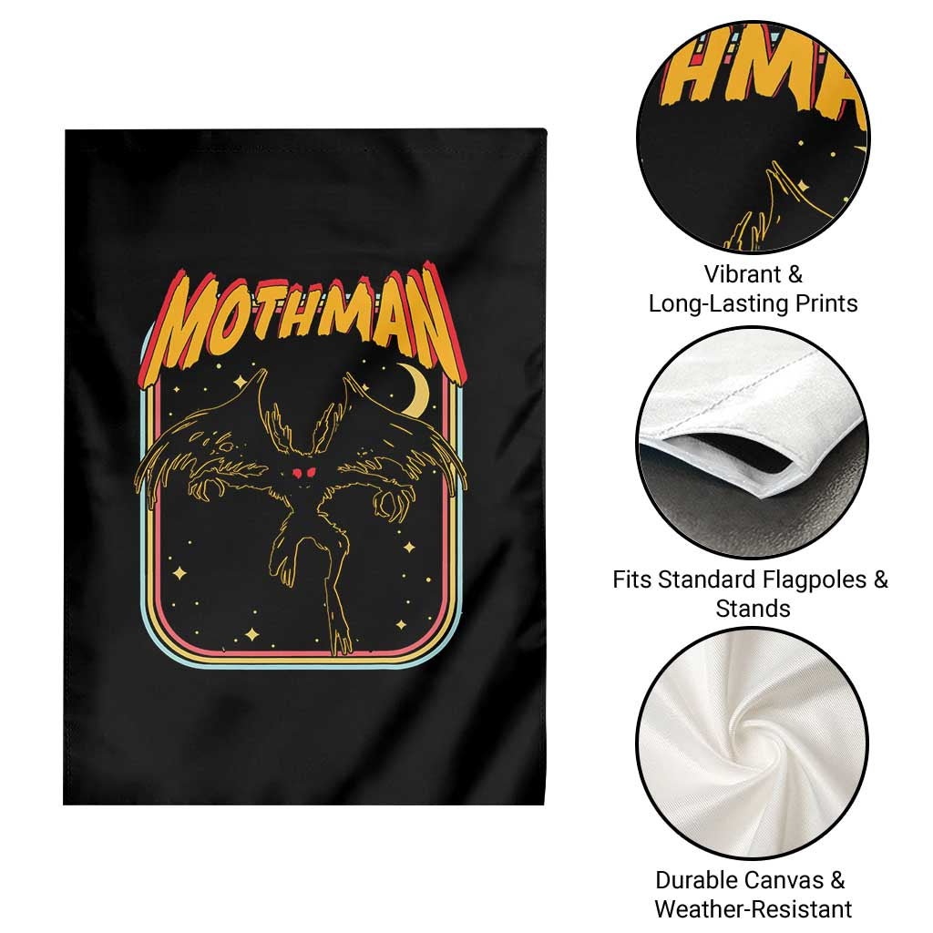 Retro Mothman Garden Flag Vintage Comicbook Style Cryptid Lore Cryptozoology TS10 Print Your Wear
