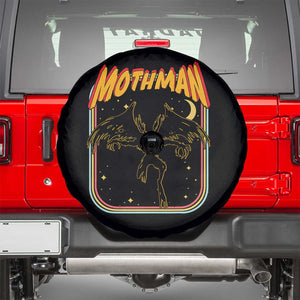 Retro Mothman Spare Tire Cover Vintage Comicbook Style Cryptid Lore Cryptozoology TS10 Black Print Your Wear